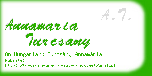 annamaria turcsany business card